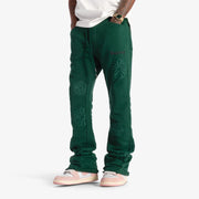"Janis" Stacked Sweatpants (dark green)