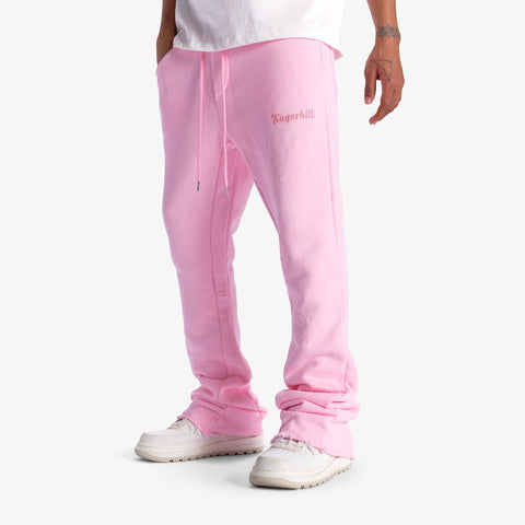 "Janis" Stacked Sweatpants (light pink)