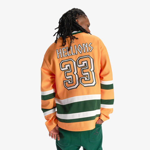 "Hellions" Hockey Jersey (tangerine/green)