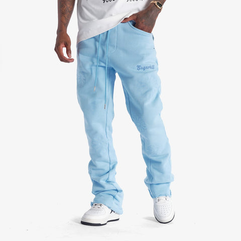 "Janis" Stacked Sweatpants (baby blue)