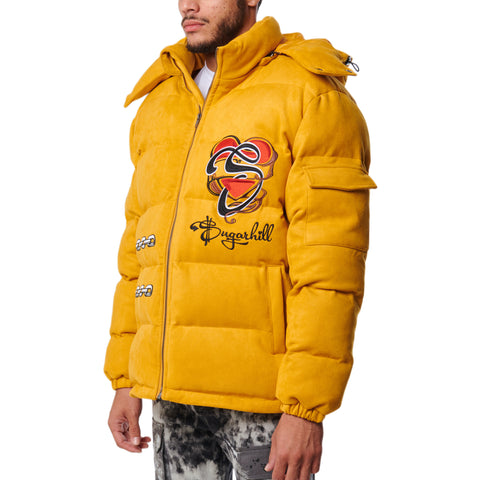 ALL IS LOST SUEDE PUFFER (MUSTARD)