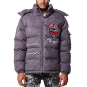 ALL IS LOST SUEDE PUFFER (CHARCOAL)