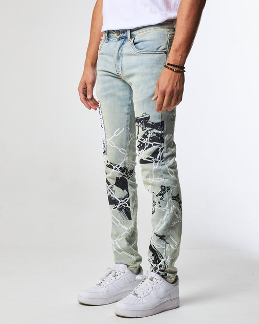 パンツ SUGARHILL SPLATTER DENIM PANTS 1 SUGARHILL