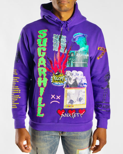 ANXIETY PURPLE HOODIE Sugarhill