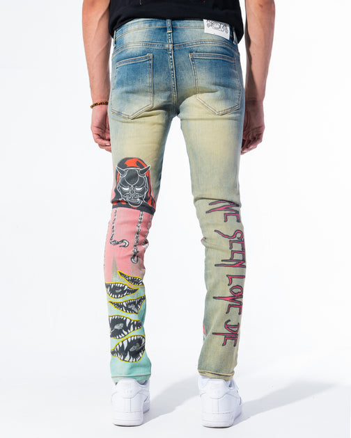 パンツ SUGARHILL SPLATTER DENIM PANTS 1 28300907_57761392_322.jpg