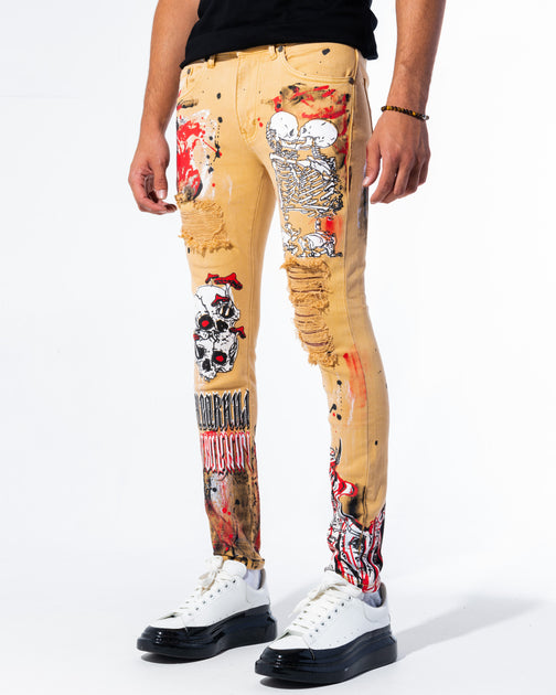 MODERN HELL JEANS (KHAKI PAINT) – Sugarhill MODERN HELL JEANS (KHAKI PAINT) – Sugarhill