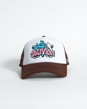 OBLIVION TRUCKER HAT (BROWN/WHITE)
