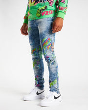 "Rampage" Jeans (blue ripple)