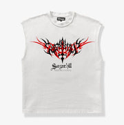 "Sinister" Cutoff Tee (white)
