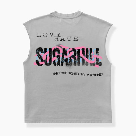 "Pretender" Cutoff Tee (lava grey)