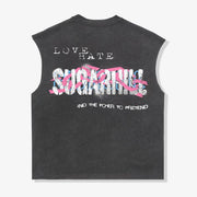 "Pretender" Cutoff Tee (black vintage)