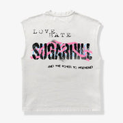 "Pretender" Cutoff Tee (white)