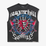 "Angelic" Cutoff Tee (black vintage)
