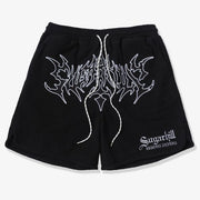 "Zambia" Woven Terry Shorts (black)