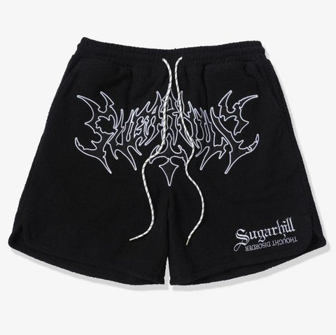 "Zambia" Woven Terry Shorts (black)