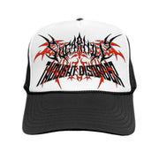 "Sinister" Trucker Hat (black/white)