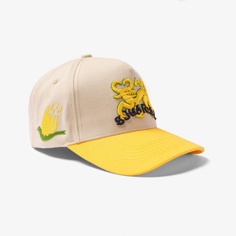 "Goated" Twill Hat (cream/gold)