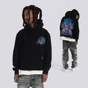 "Hellish" Cropped Hoodie (black vintage)