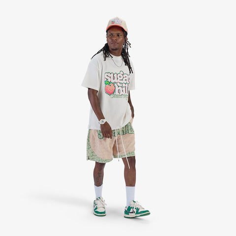 "Cereal" Shorts (green/pale pink)