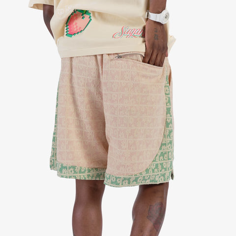 "Cereal" Shorts (green/pale pink)