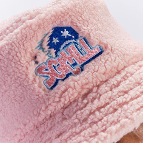 "Sunburn" Fleece Bucket Hat (pink)