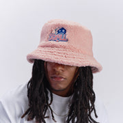 "Sunburn" Fleece Bucket Hat (pink)