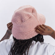 "Sunburn" Fleece Bucket Hat (pink)