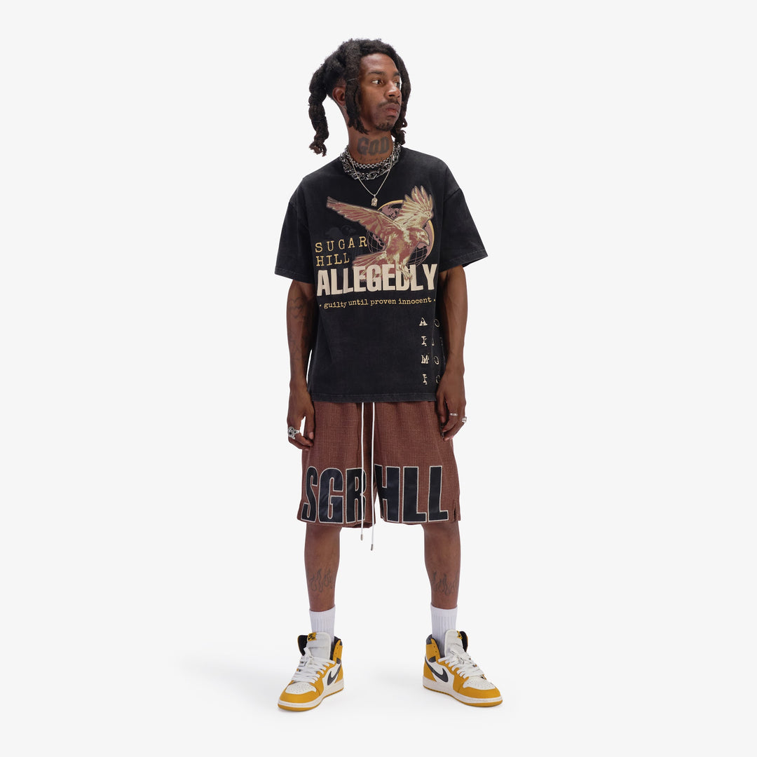 【YOURNUS】Guilty Damage Pigment T-Shirt BLEGH T-Shirt – Anime Night