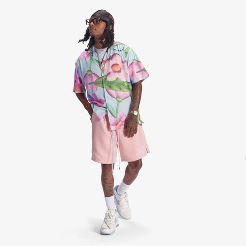 "Flora" Button-Up Shirt (baby blue)