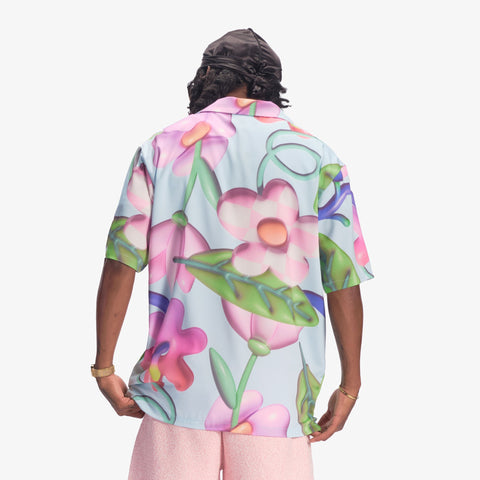 "Flora" Button-Up Shirt (baby blue)