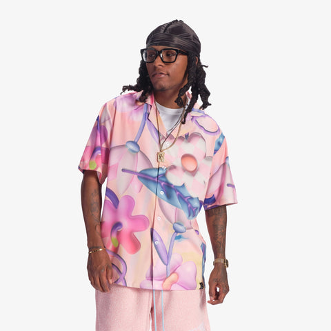 "Flora" Button-Up Shirt (pink)