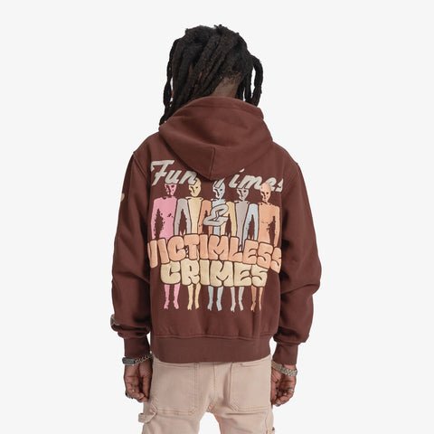 "Fun Times" Hoodie (brown vintage)