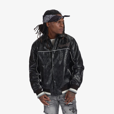 "Focus" Leather Jacket (black)