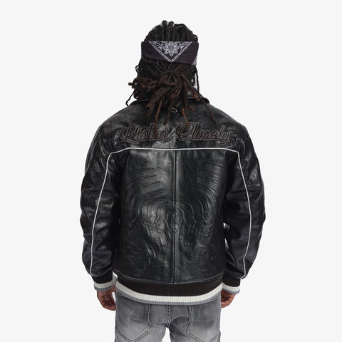 "Focus" Leather Jacket (black)