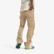 "Revolver" Stacked Denim (khaki/ivory)