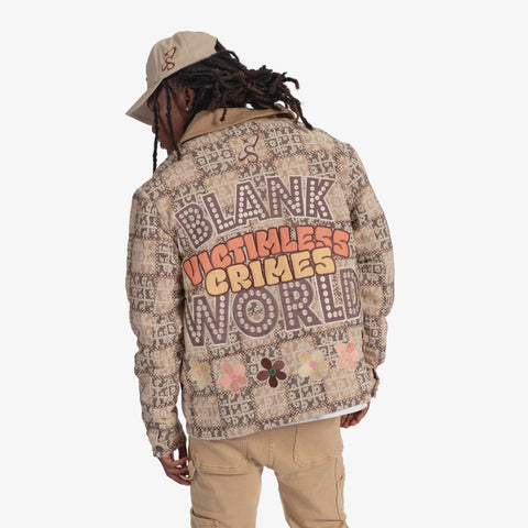 "Blocka" Patchwork Jacket (brown)