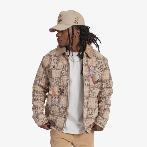 "Blocka" Patchwork Jacket (brown)