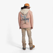 "Vexed" Hooded Jacket (pink jacquard)