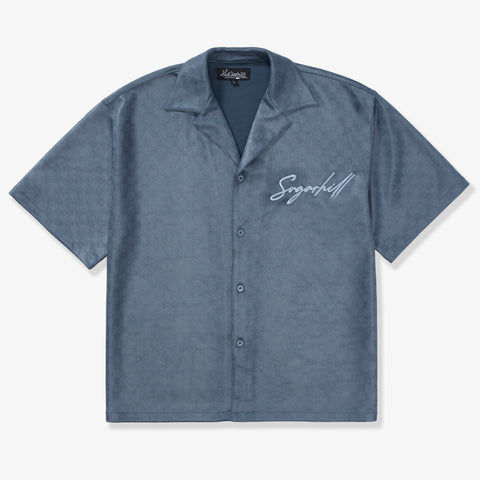 "Madison" Lounge Shirt (blue sparkle)
