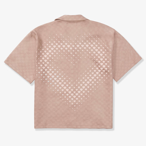 "Madison" Lounge Shirt (salmon sparkle)
