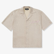 "Madison" Lounge Shirt (cream sparkle)