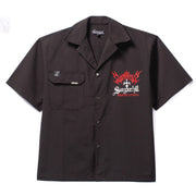 "Sinister" Nylon Lounge Shirt (black)