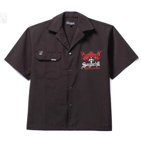 "Sinister" Nylon Lounge Shirt (black)