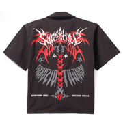 "Sinister" Nylon Lounge Shirt (black)