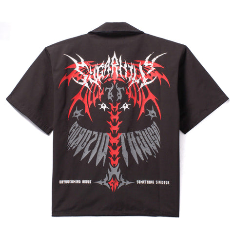 "Sinister" Nylon Lounge Shirt (black)
