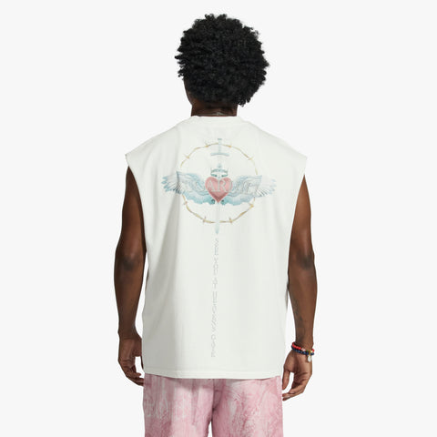 "Heavens Gate" Cutoff Tee (white)