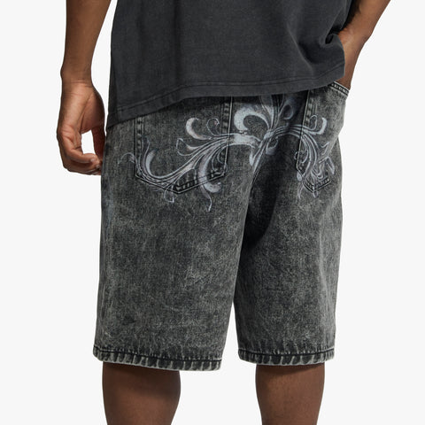 "Appia" Jorts (black wash)