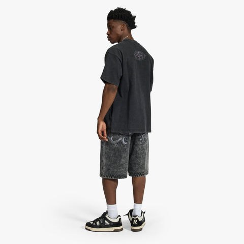 "Appia" Jorts (black wash)