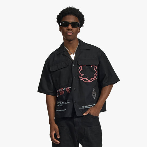 "Reincarnated" Work Shirt (black)