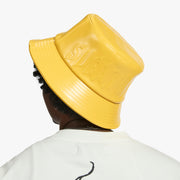 "Vulture" Leather Bucket Hat (gold)